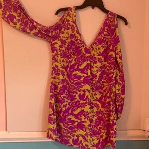 En Creme Pink and Yellow Floral Mini Dress